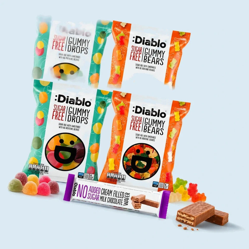 Diablo Naschbox Sparset: Gummi Drops, Gummibärchen & Waffelriegel