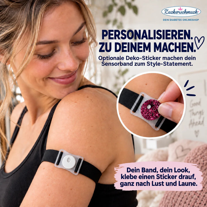 Brazalete Freestyle Libre 3 con soporte, transparente, también para Libre 3 Plus