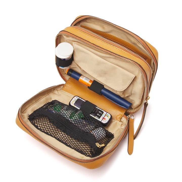 Sweet Collection dR Amsterdam® Diabetes Schultertasche ,,Alice'' Mustard - von Zuckerschmuck