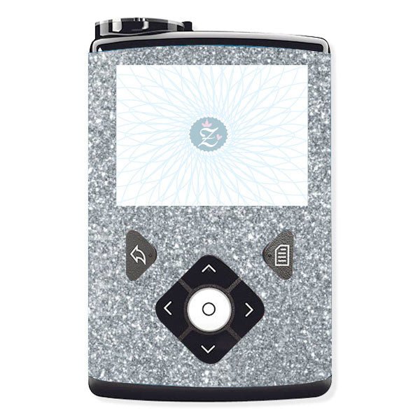 Glitzer Sticker Medtronic Minimed Silber