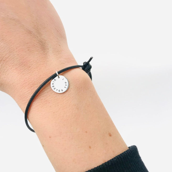 Diabetes Schmuck Armband Leder Typ 1