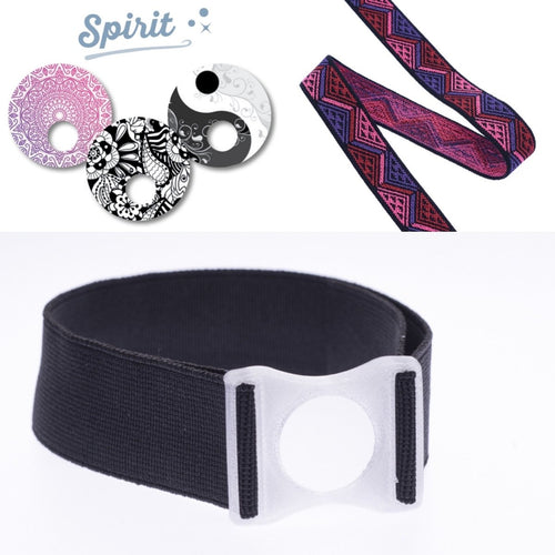 Sparset: Armband mit Halter, Sticker und Wechselband “Spirit” (z.B. für Freestyle Libre 3)