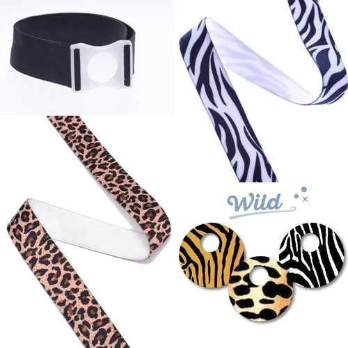 Sparset: Armband mit Halter, Sticker und Wechselband “Wild” (z.B. für Freestyle Libre 3)
