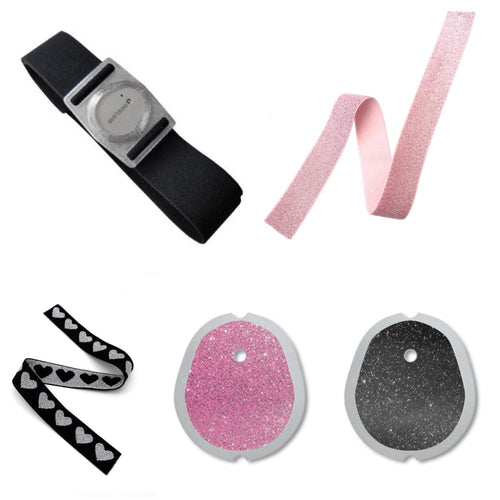 Sparset XL: Armband mit Halter, Sticker und 2 Wechselbändern "GLAMOUR” (z.B. für Dexcom G7)