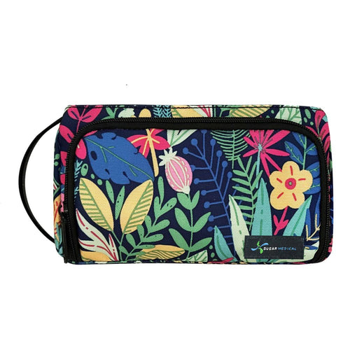 Isoliertes Diabetes INSULIN PEN ETUI "BLUE FLORAL" (für 4 Insulinpens)
