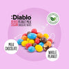 Diablo zuckerfreie bunte Erdnüsse umhüllt von Milchschokolade (40g) - nur 2g anrechenb.KH - von Zuckerschmuck