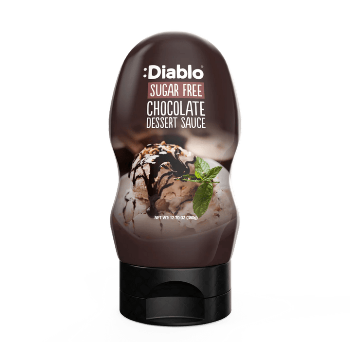 Diablo zuckerfreie Dessertsauce Schokolade (290ml) - nur 0,5g anrechenb.KH/30g Portion - von Zuckerschmuck