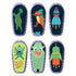 Wasserfeste Dexcom G6 Sticker DIA MONSTER mit Dinosaurier, Rakete und Dia Monster Motiven