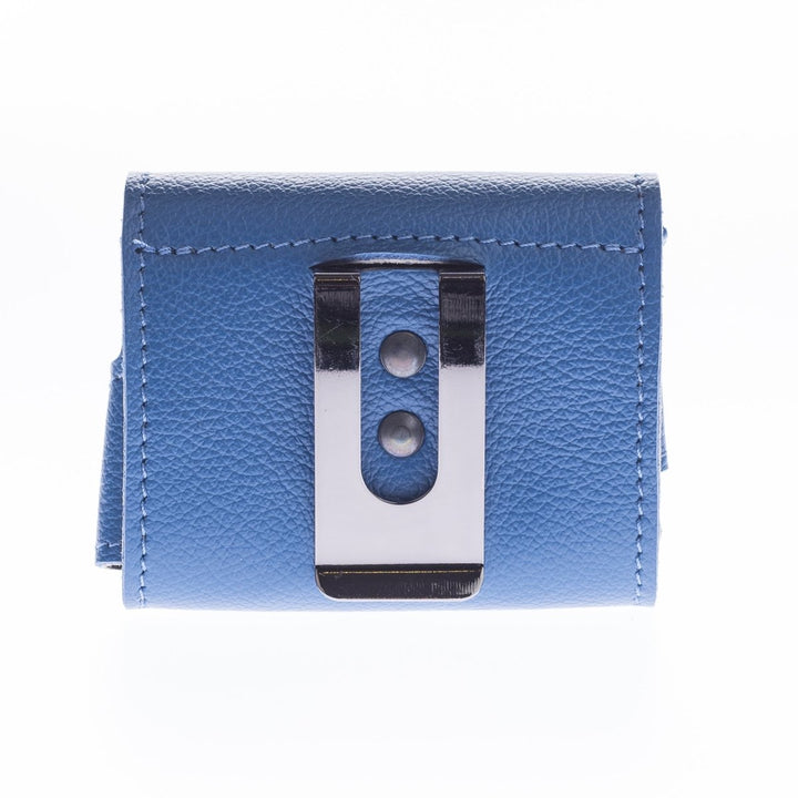 Tasche t:slim echt Leder mit Clip blau