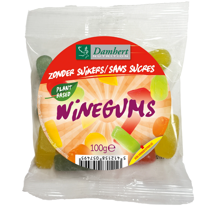 Winegums sans sucre | gommes véganes sans sucre (15 g de glucides nets/sachet)
