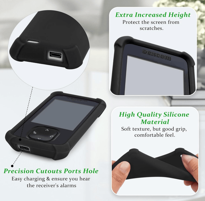 Dexcom G7 Silikonhülle SOFT schwarz - von Zuckerschmuck