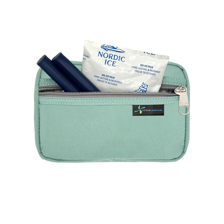 Diabetes Reisetasche mit Gepäckgurt - Seafoam - von Zuckerschmuck