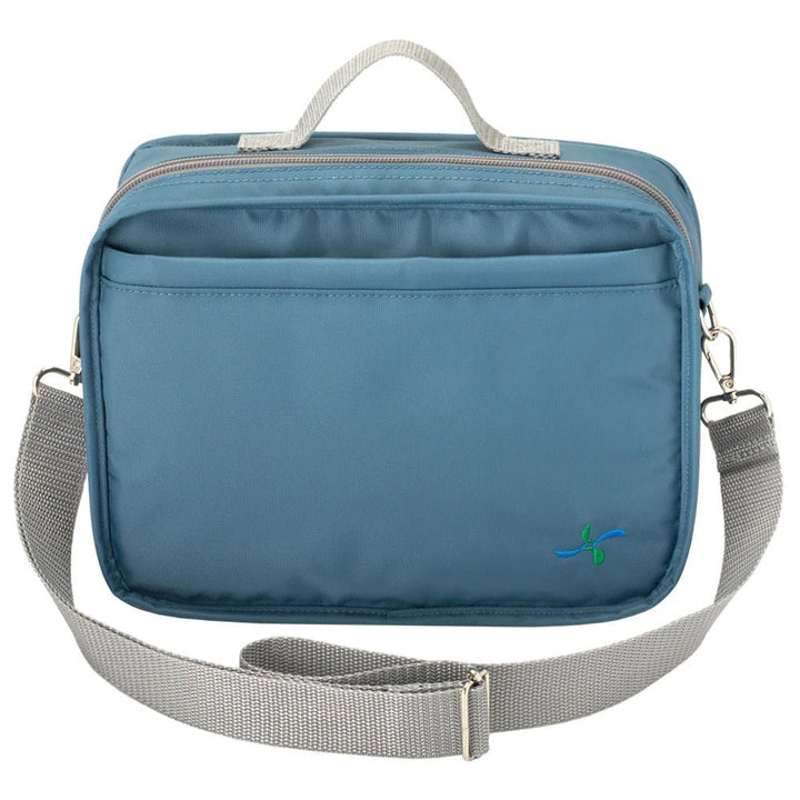 Diabetes Reisetasche mit Gepäckgurt - Stahlblau - von Zuckerschmuck