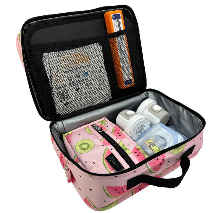 Diabetes Reisetasche mit Gepäckgurt - Wassermelone - von Zuckerschmuck