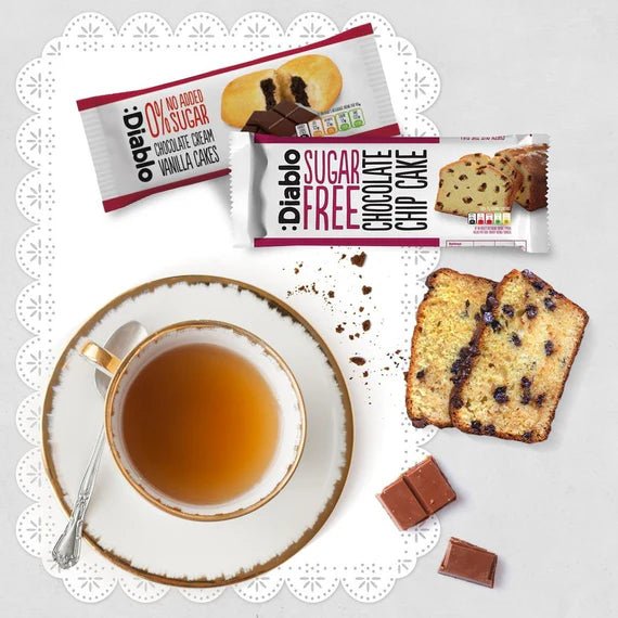 Diablo zuckerfreier Chocolate Chip Kuchen 200g - nur 23g anrechenbare KH/100g - von Zuckerschmuck