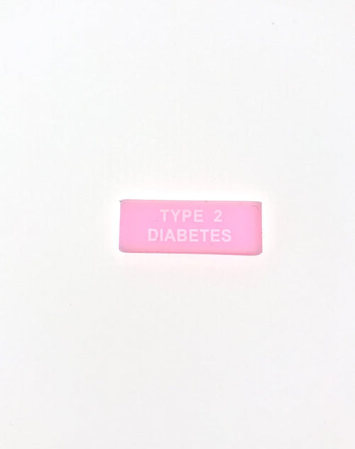 Diabetes Typ 2 Hinweis für Uhren - Rosa