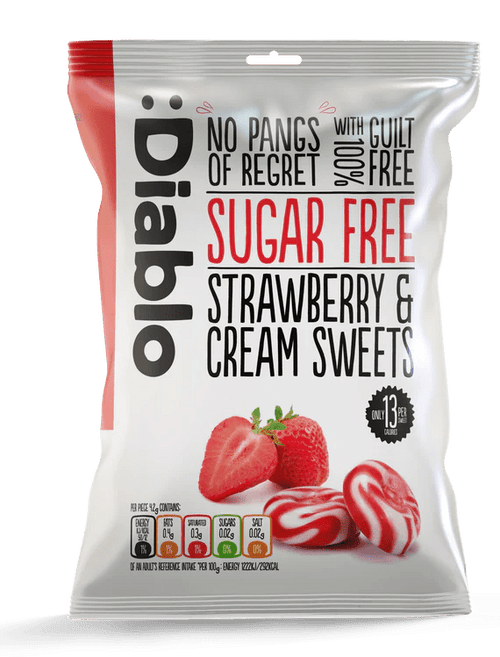 Diablo sugar-free strawberry cream sweets (75 g) - NO carbs