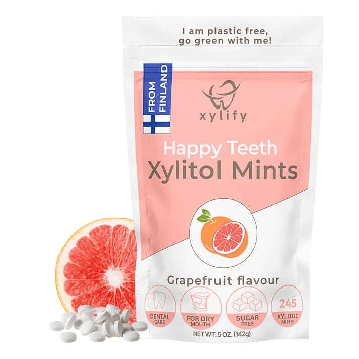 Xylify Happy Teeth Xylitol Mints: zuckerfreie Xylitol Bonbons Pfefferminz, ohne anrechenb. KH*