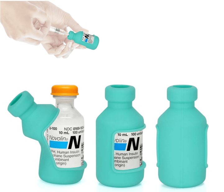 Insulin Ampullen Silikonhülle (10ml) Türkis - von Zuckerschmuck