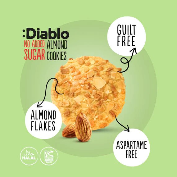 Diablo zuckerfreie Mandelkekse (145 g) nur 5 g anrechenb.KH/Cookie - von Zuckerschmuck