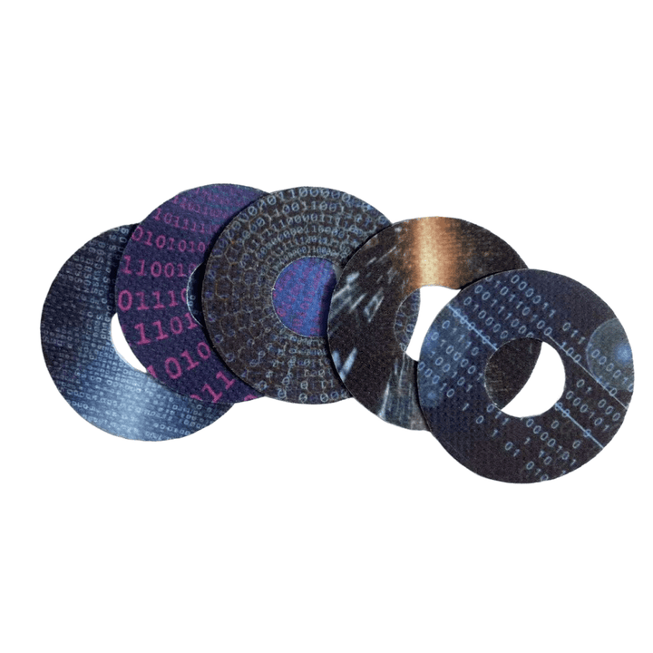 5x Design Tape + Sticker BINARY – Freestyle Libre 3 - von Zuckerschmuck