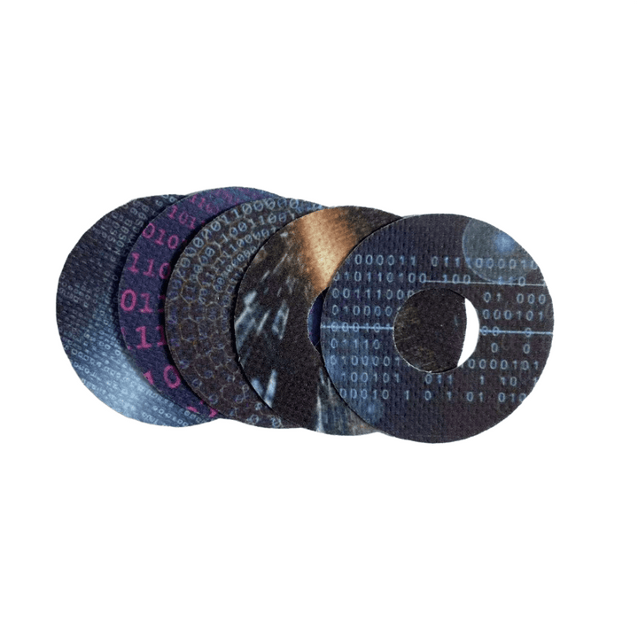 5x Design Tape + Sticker BINARY – Freestyle Libre 3 - von Zuckerschmuck