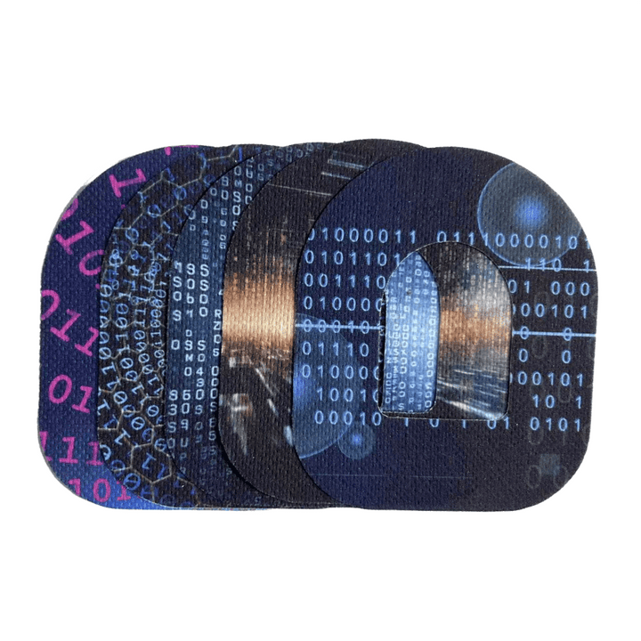 5x Design Tape + Sticker BINARY - Omnipod - von Zuckerschmuck