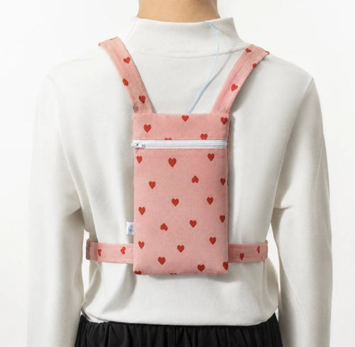 NEU: Insulinpumpenrucksack für Kinder mit Platz für CGM Reader/Handy ''Hearts''