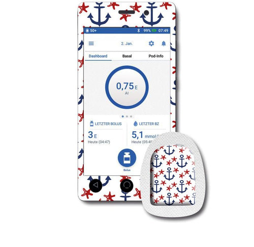 Omnipod DASH Sticker "Anker"
