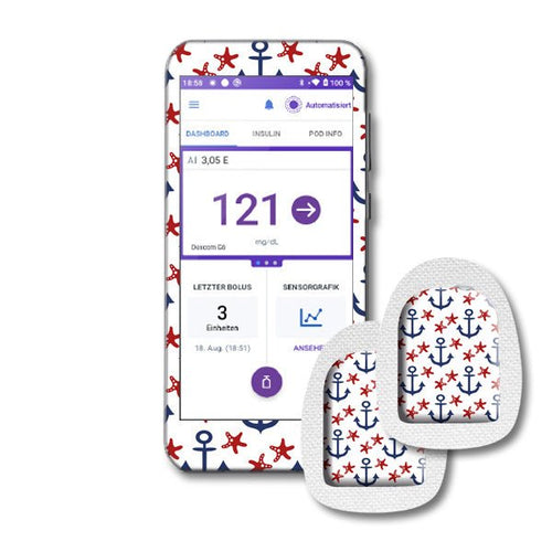 Omnipod 5 Controller Sticker Set "Anker"