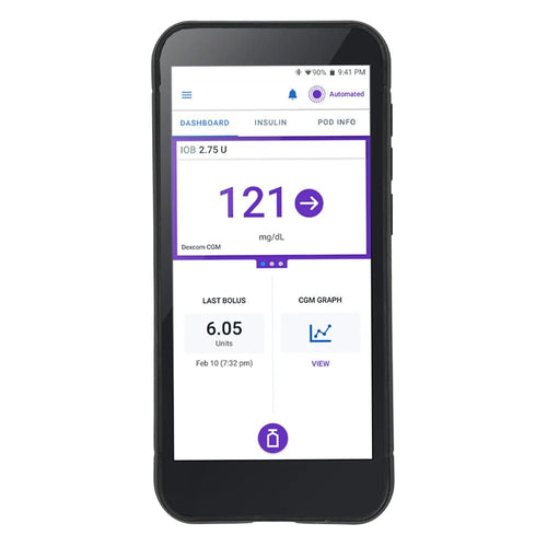 Omnipod 5 Silicone Case SOFT Glitter Purple