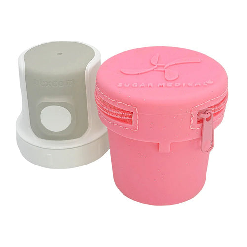 Étui en silicone rose pailleté pour Dexcom G7