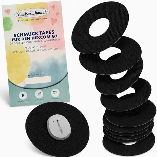 Sparpack 10+1 gratis SCHMUCK Tape Schwarz (Größe passend Dexcom G7)