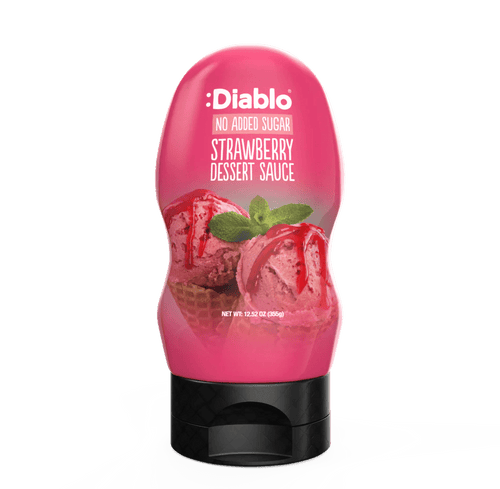 Diablo zuckerfreie Dessertsauce Erdbeere (290ml) -nur 0,9g anrechenb.KH/30g Portion