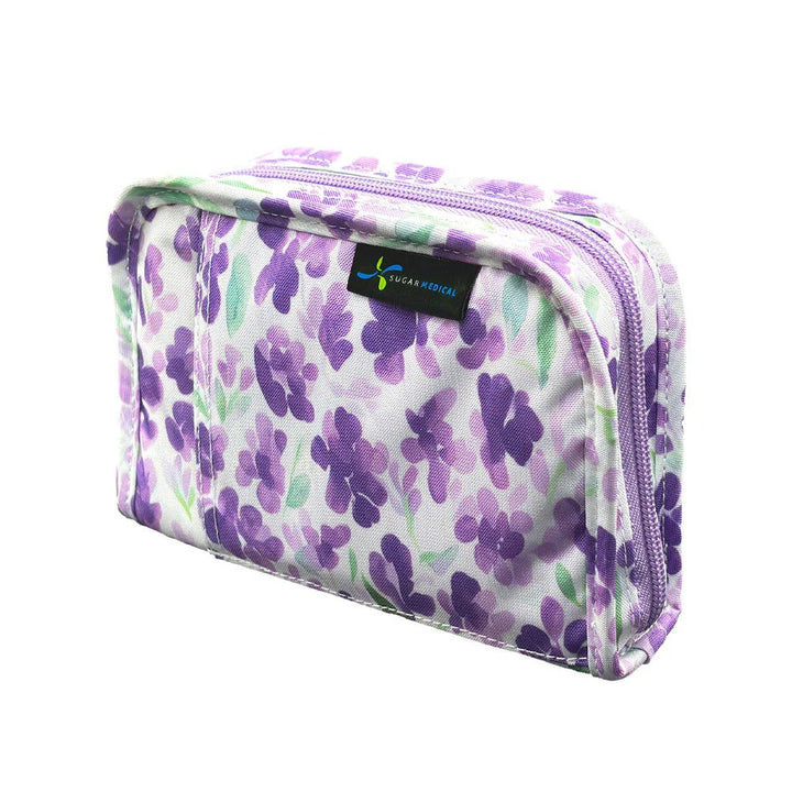 Diabetes Zubehörtasche "Tessa Purple Floral" - von Zuckerschmuck