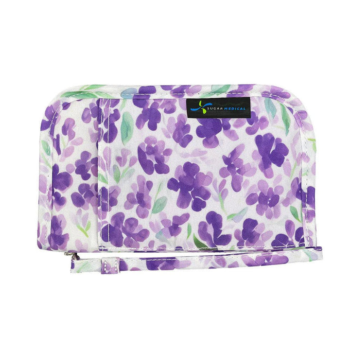 Diabetes Zubehörtasche "Tessa Purple Floral" - von Zuckerschmuck