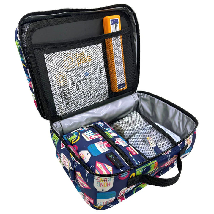 Diabetes Reisetasche mit Gepäckgurt "VACA ALL DAY" - von Zuckerschmuck