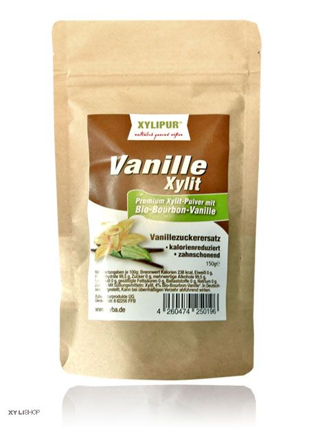 XYLIPUR® Vanille Xylit Pulver zum Backen 150g - Vanillezuckerersatz