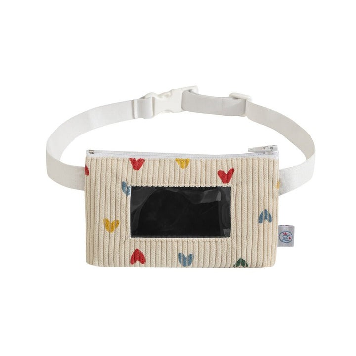 Insulinpumpentasche HERZ mit Sichtfenster und flexiblem Gurt (50cm) für Kleinkinder ab 1 Jahr - von Zuckerschmuck