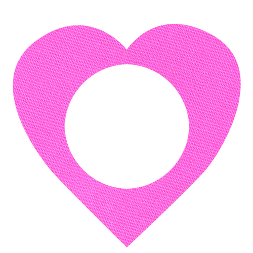Sparpack 10+1 gratis SCHMUCK Tape Rand Herz pink (LIBRE 1/2, DEXCOM G7, KATHETER)