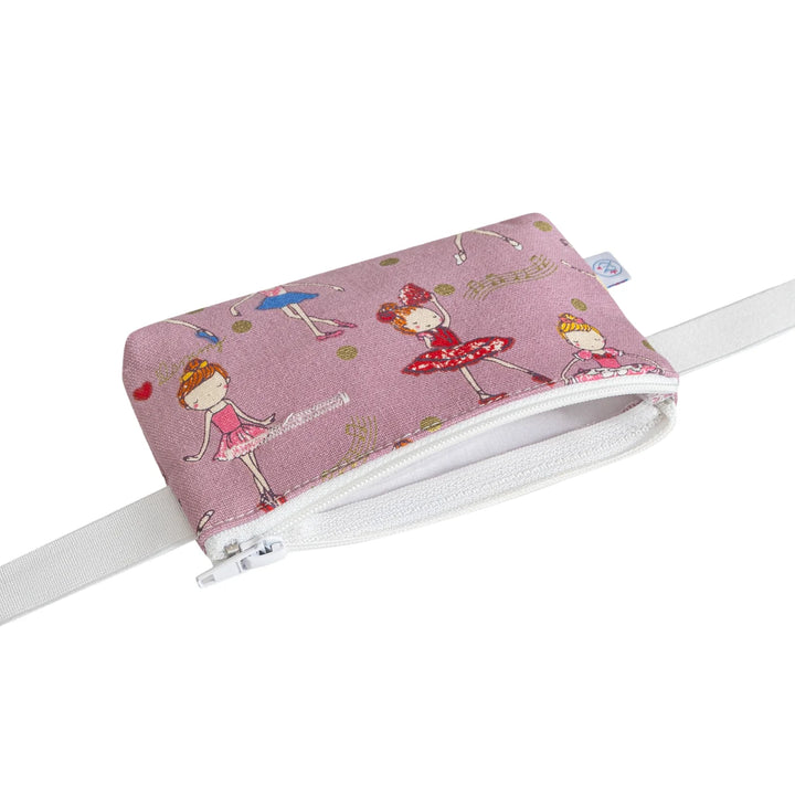 Funda para bomba "Ballett" para bombas de insulina: funda para bomba de insulina rosa con banda flexible como cinturón y para lectores MCG, para niños