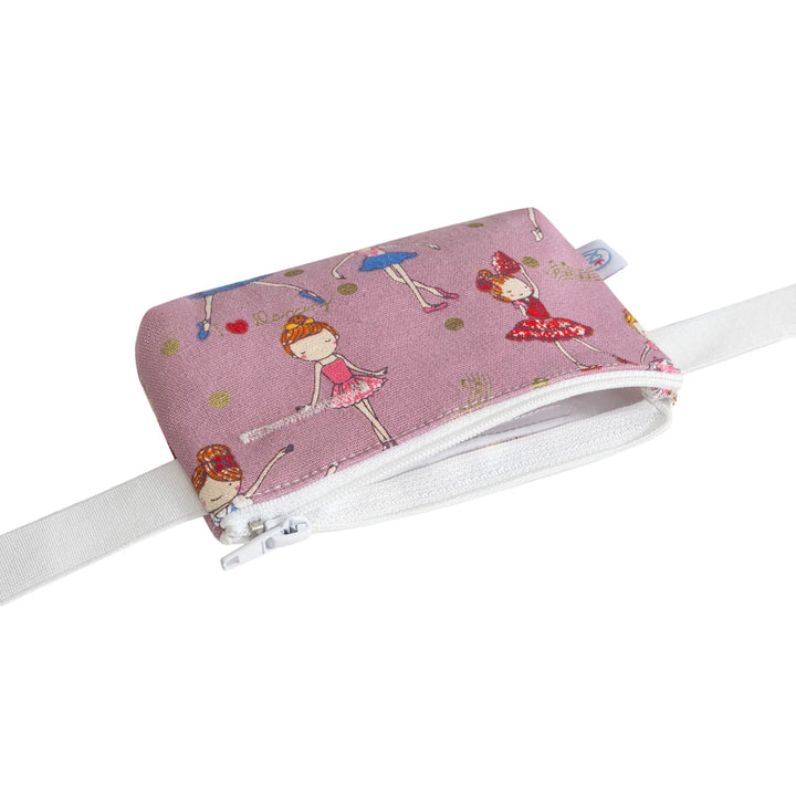 Funda para bomba "Ballet" para bombas de insulina: funda para bomba de insulina rosa con ventana y cinturón flexible, para lectores de MCG, 65 cm