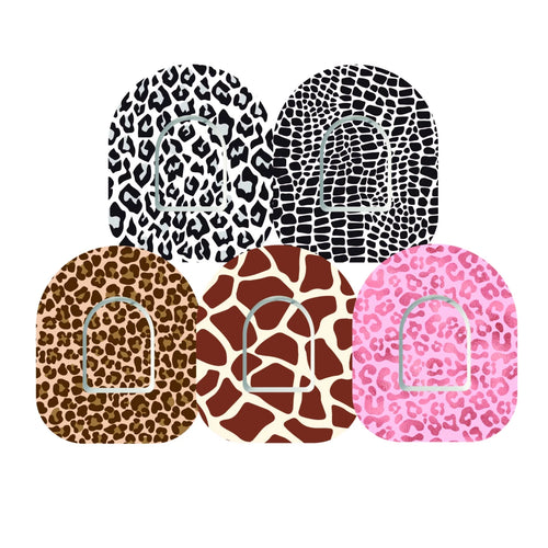 5x Design Tape + Sticker ''Animal Prints'' - Omnipod
