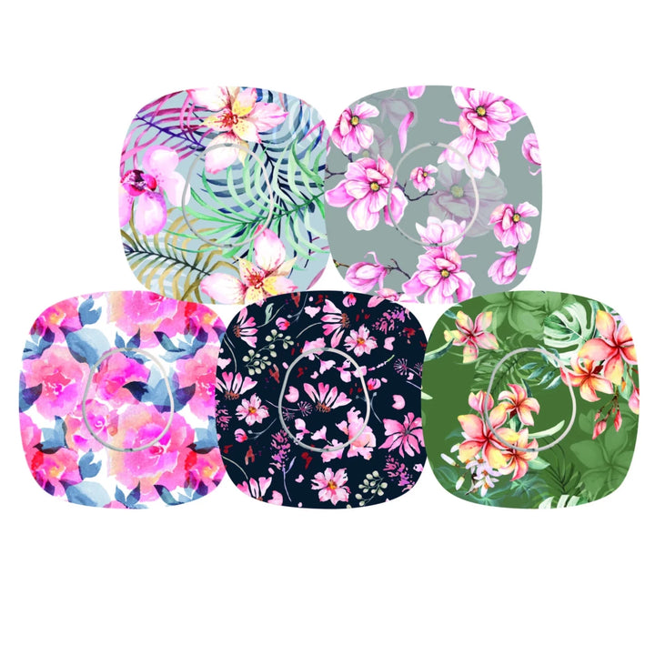 Zuckerschmuck 5x Design Tape + Sticker ''Flowers'' – Dexcom G7