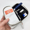 Zuckerschmuck Diabetes Zubehörtasche diabag ''ONE plus'' Rindnappa Leder Weiß
