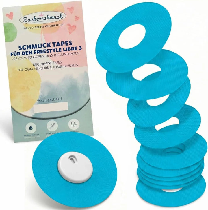 Zuckerschmuck Freestyle Libre 3 Tape Sparpack Blau