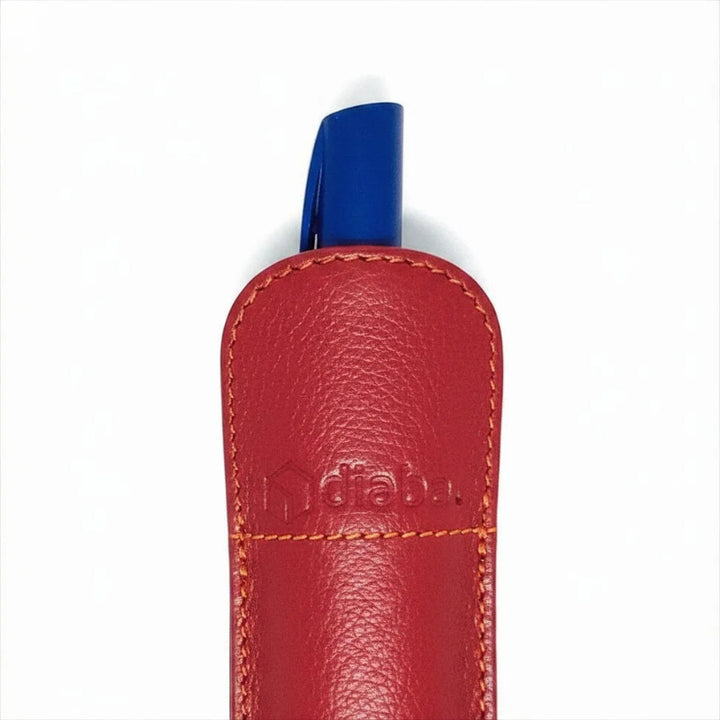 Zuckerschmuck Kühlende Insulin-Pen Hülle, diabag PENCASE COOL, Leder rot mit Insulinpen