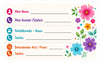Zuckerschmuck Medical ID Karte für Diabetiker ''Flowers'' Hinten