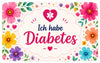 Zuckerschmuck Medical ID Karte für Diabetiker ''Flowers'' Vorne