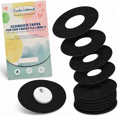 Sparpack 10 + 1 SCHMUCK Tape Schwarz Oval (z.B. Libre 3)